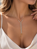 Collier Lariat Tennis Cristaux