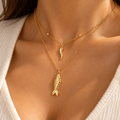 Collier Bahia - pendentifs poisson et piment