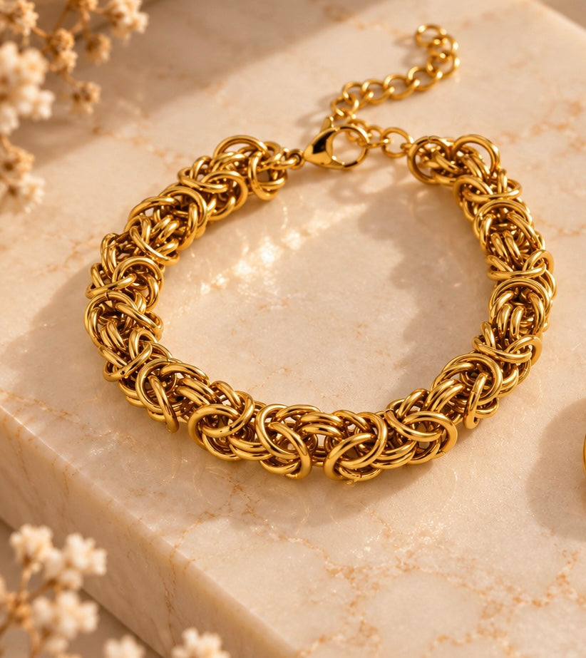 Bracelet Naïra - Maillons entrelacés