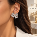Boucles d'Oreilles Nœud Cristal – Collection Cérémonie