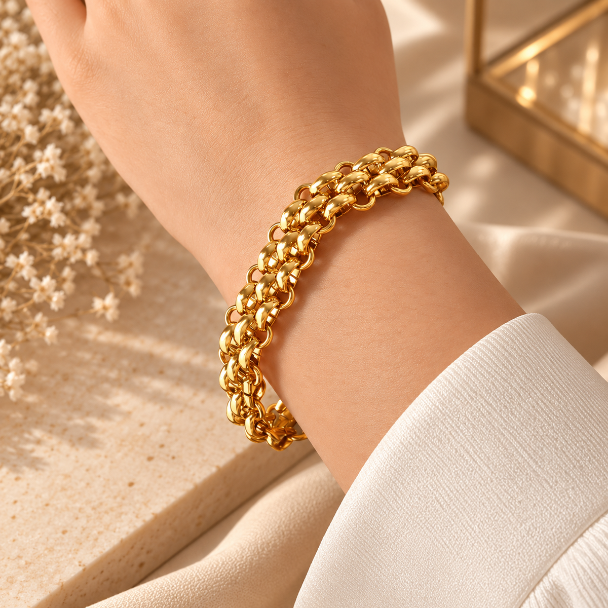 Bracelet Chaîne Panthère — Or & Argenté